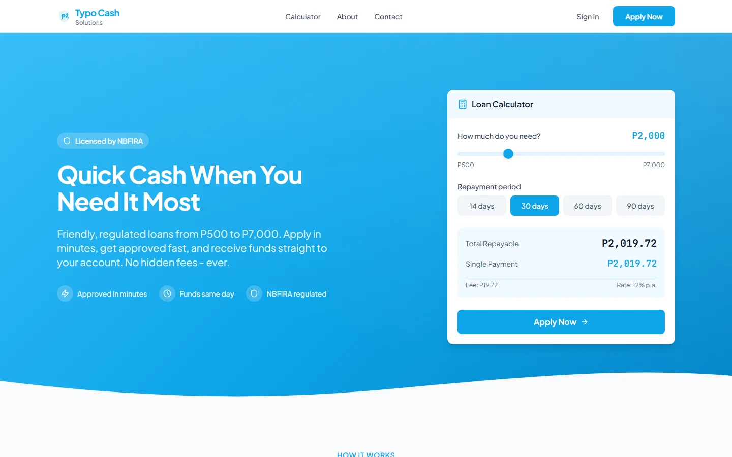 Desktop screenshot of Typo Cash Solutions