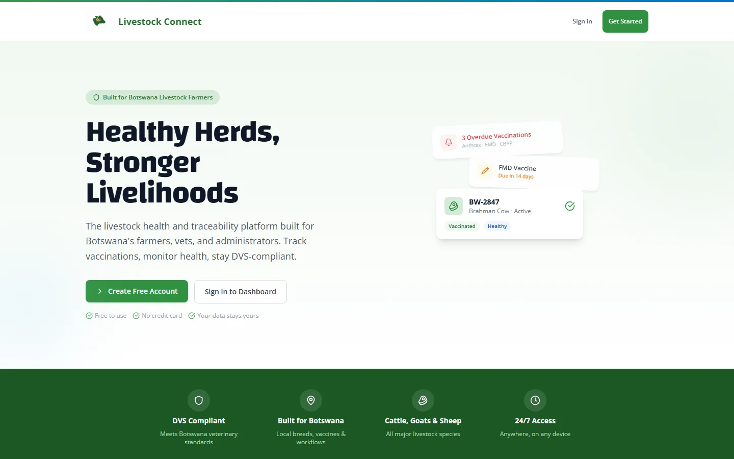 Desktop screenshot of Livestock Connect